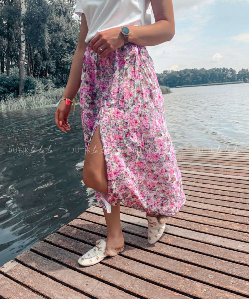Spódnica letnia maxi w kwiatowy print Alis