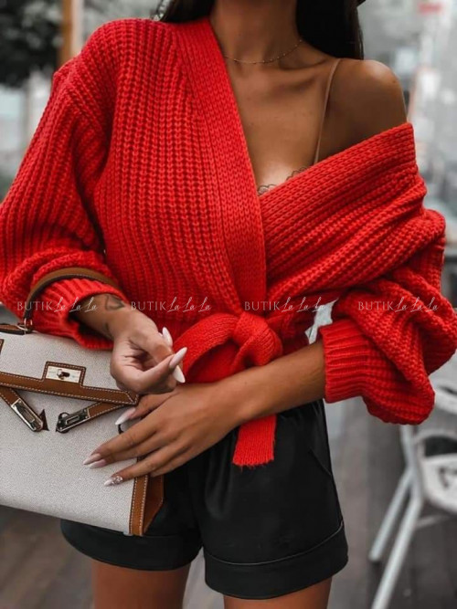 sweterek czerwony Andie