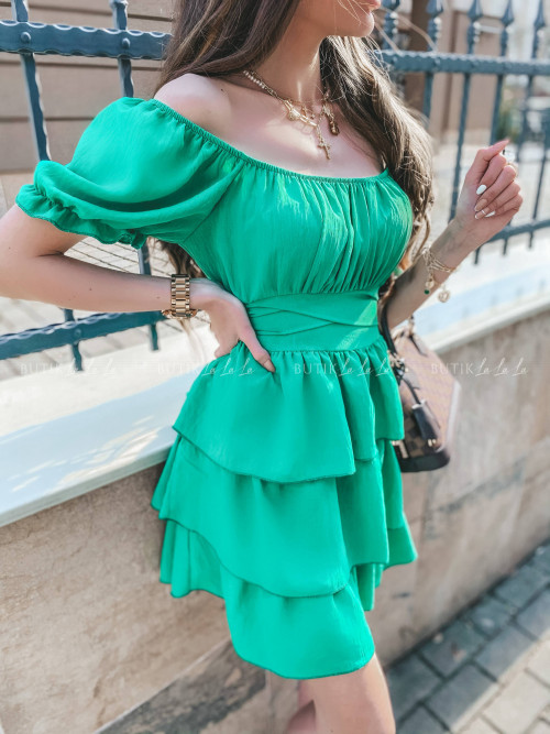 sukienka hiszpanka zielona Calma