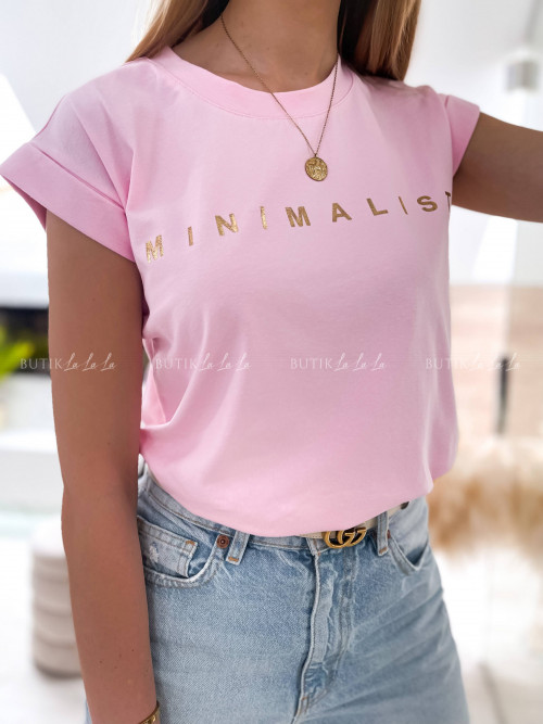 T-shirt różowy Minimalist