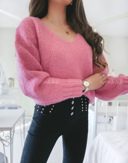 sweter różowy Vamos