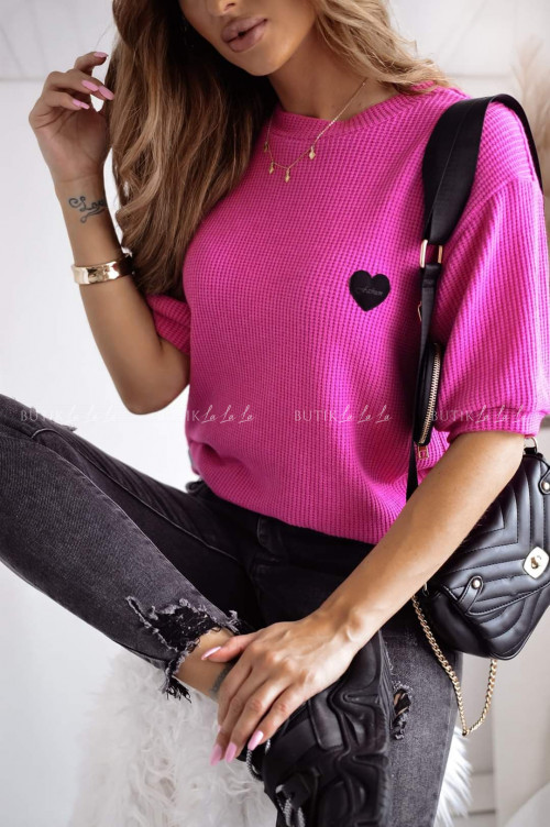 bluzka sweterkowa różowa Sammer