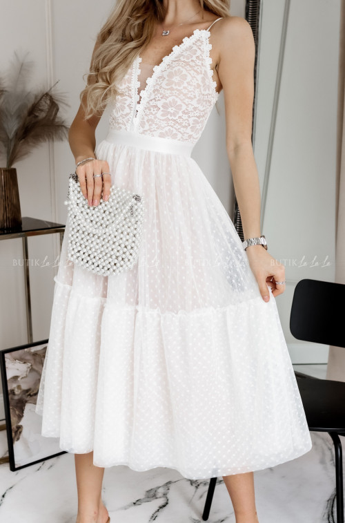 sukienka biała koronkowa Beauty
