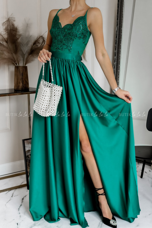 sukienka maxi zielona Chiara
