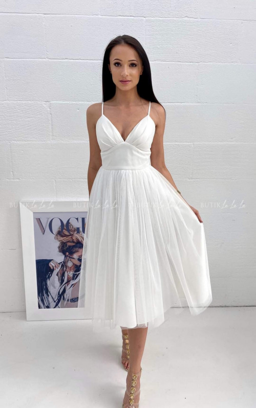 sukienka biała tiulowa Anabell