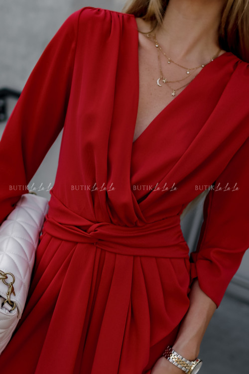 sukienka czerwona Emi