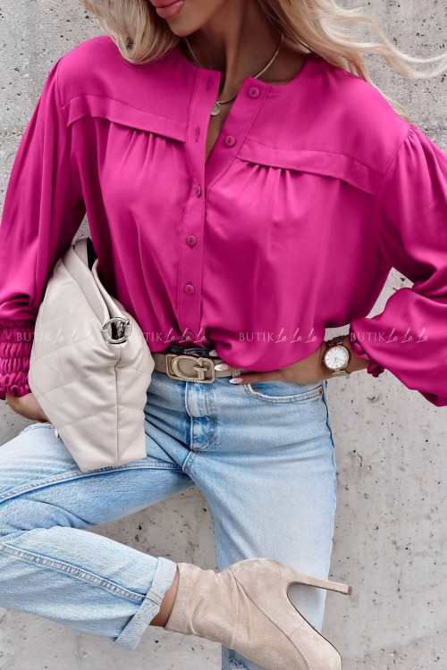 bluzka koszulowa różowa Ariva