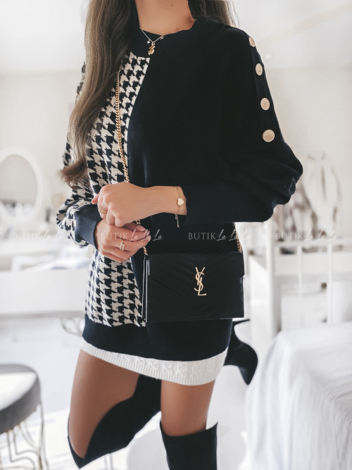 Sweter oversize Black and White