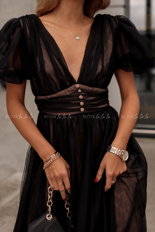 sukienka czarna tiulowa Murillo