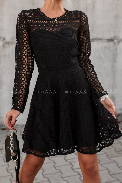 Sukienka gipiurowa czarna Valera