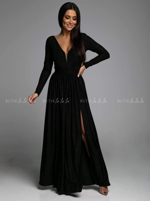 sukienka czarna z długim rękawem Penelopa