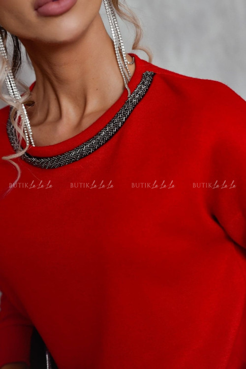 Bluzka swetrowa czerwona Karilla