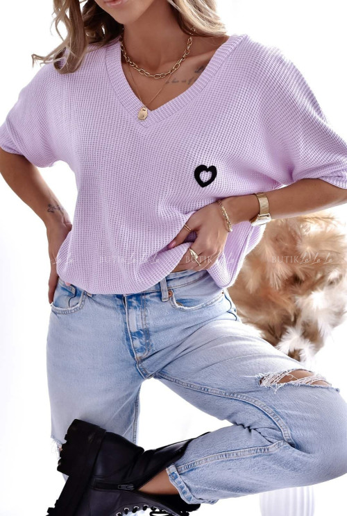 Sweter liliowy Hones