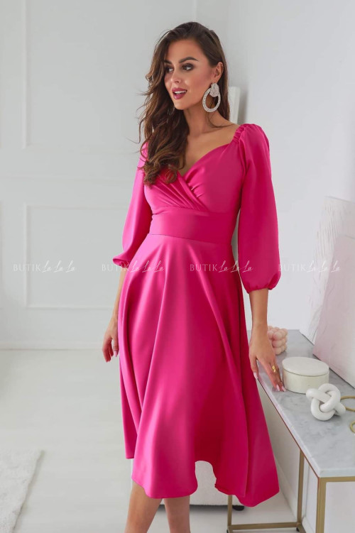 sukienka różowa midi Naomar