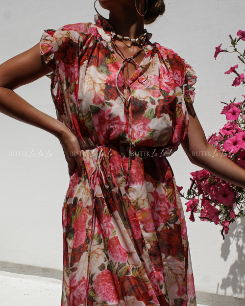 Sukienka w kwiatowy print Wenus