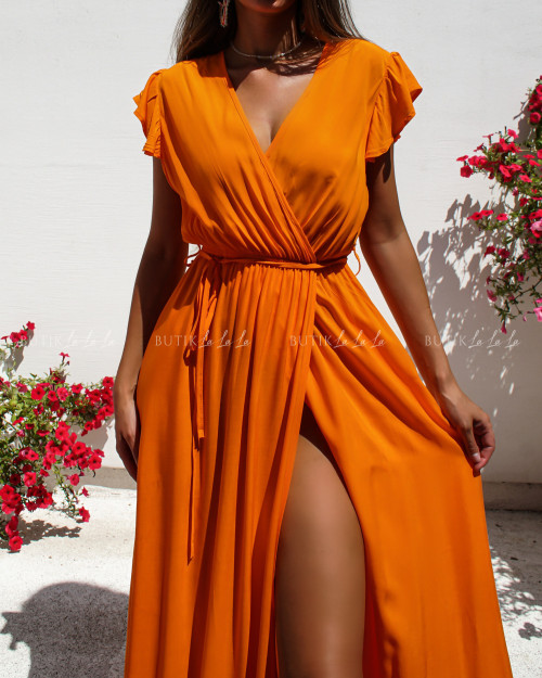 Sukienka maxi pomarańczowa Paloma