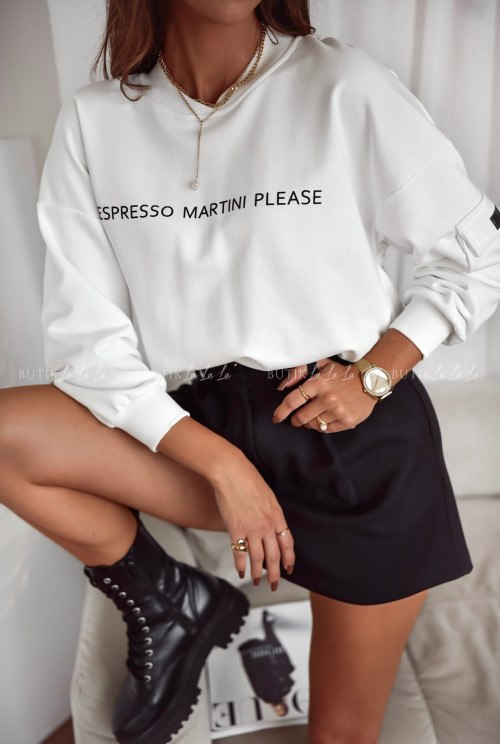 Bluza biała z napisem Martini
