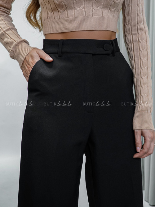 Spodnie materiałowe czarne Esnos
