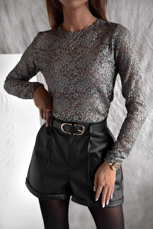 Bluzka koronkowa w kolorze metalicznym Gregorias