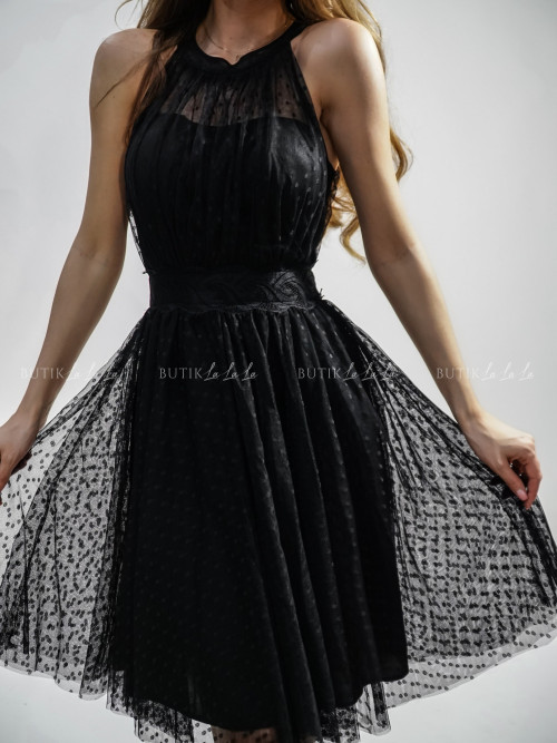 Sukienka mini tiulowa czarna Inez
