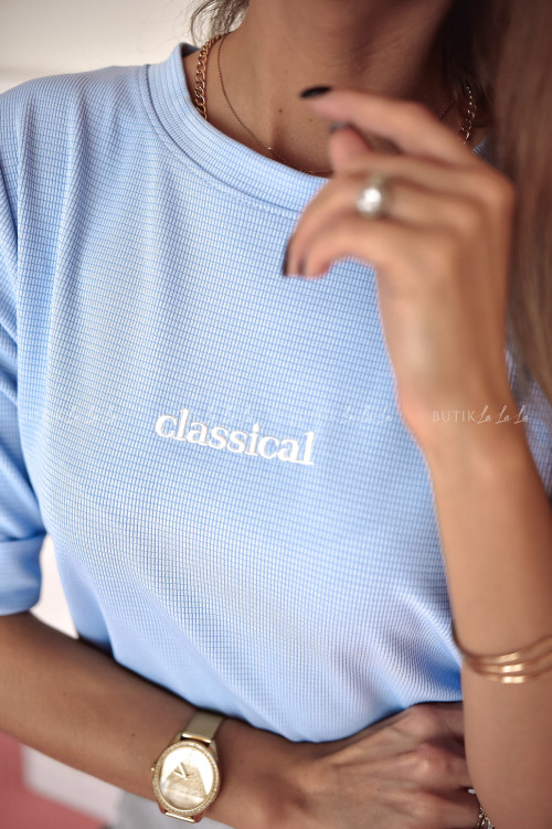 Bluzka niebieska Classical