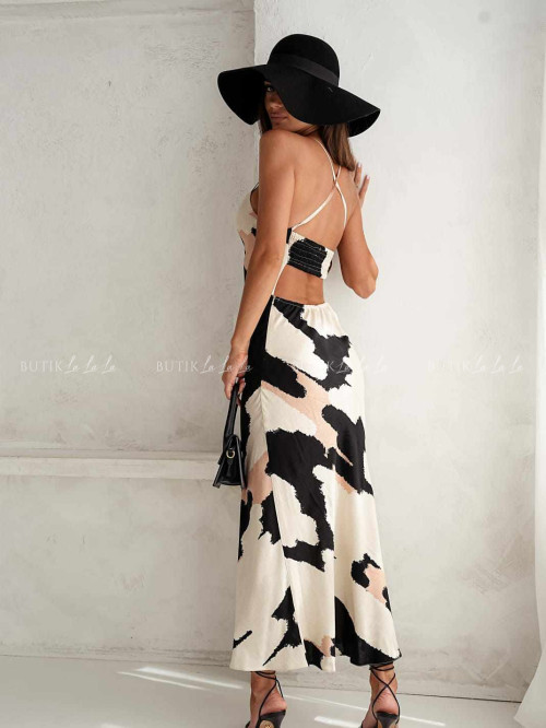 Sukienka maxi w ciekawy print Hores