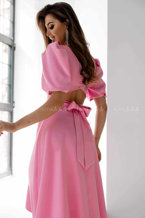 Sukienka midi różowa Ariana