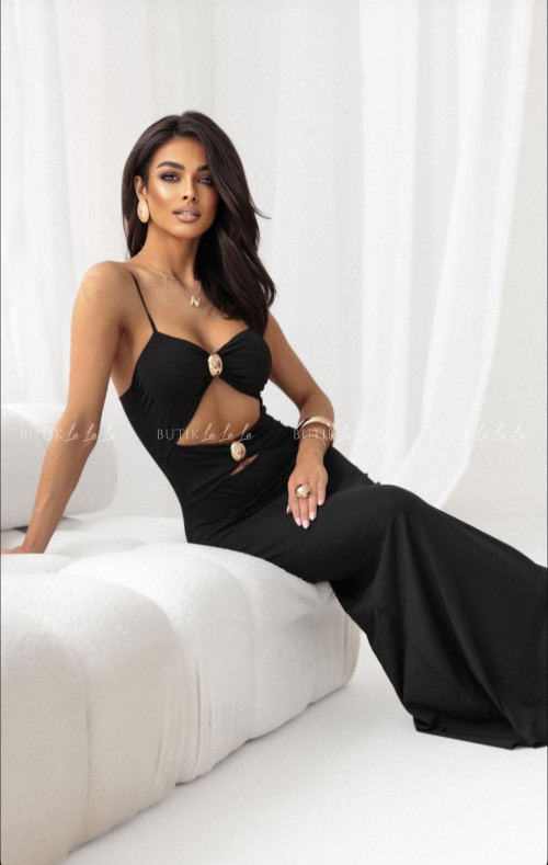sukienka czarna maxi Enrica