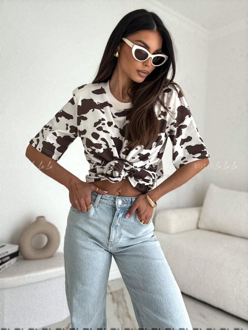 Bluzka w zwierzęcy print Boca