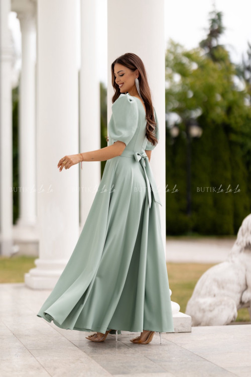 Sukienka maxi pistacjowa Grande