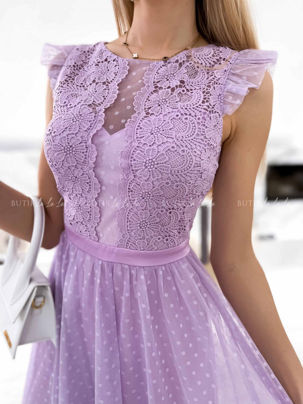 sukienka midi liliowa