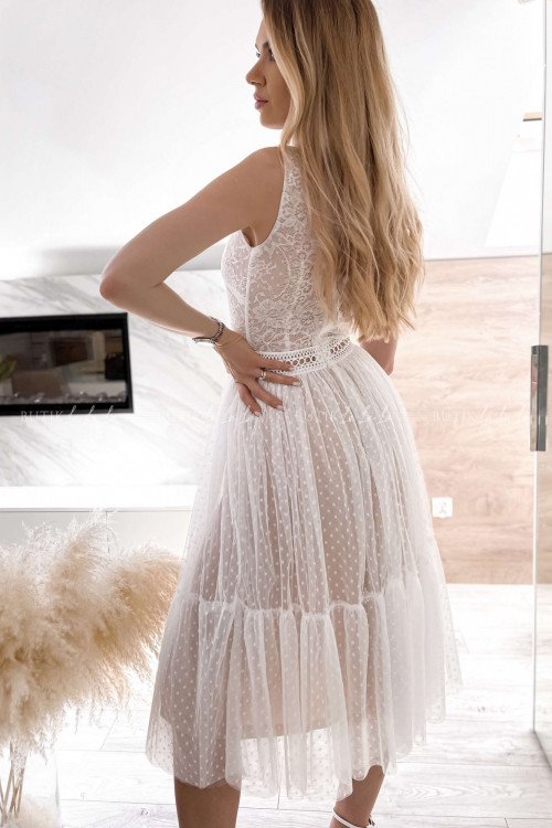 sukienka biała koronkowo tiulowa Danity 4