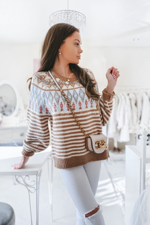 Sweter w kolorowe wzory Filippo 2