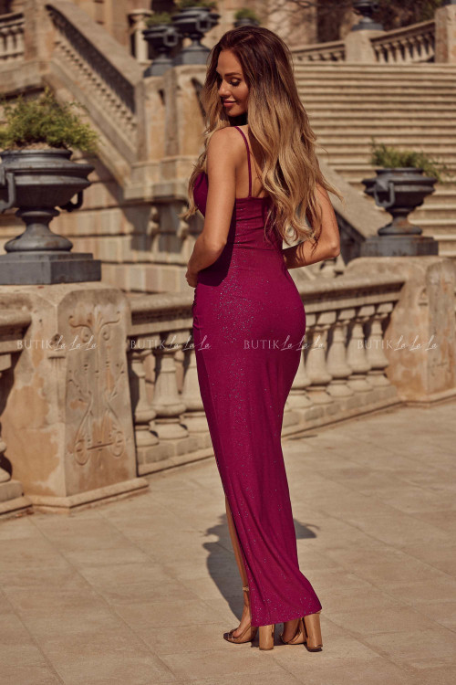 sukienka maxi fuksja Anabel 5