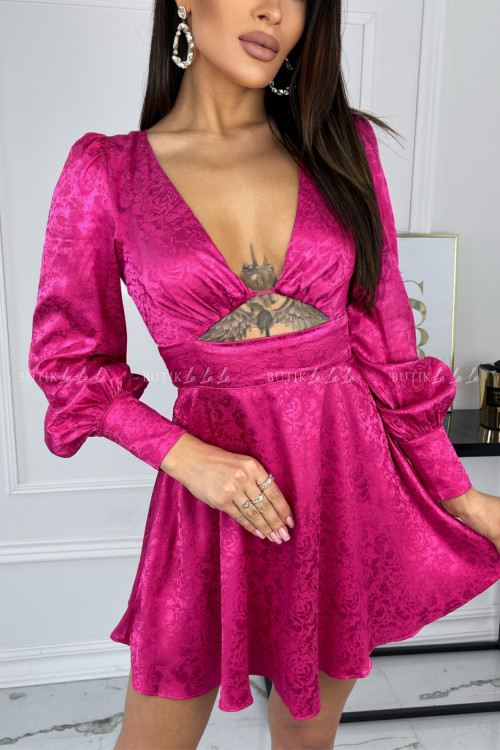 sukienka różowa wytłaczana Shelley