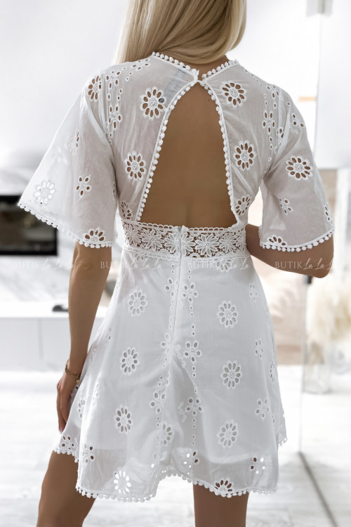sukienka biała ażurowa Lanos 3