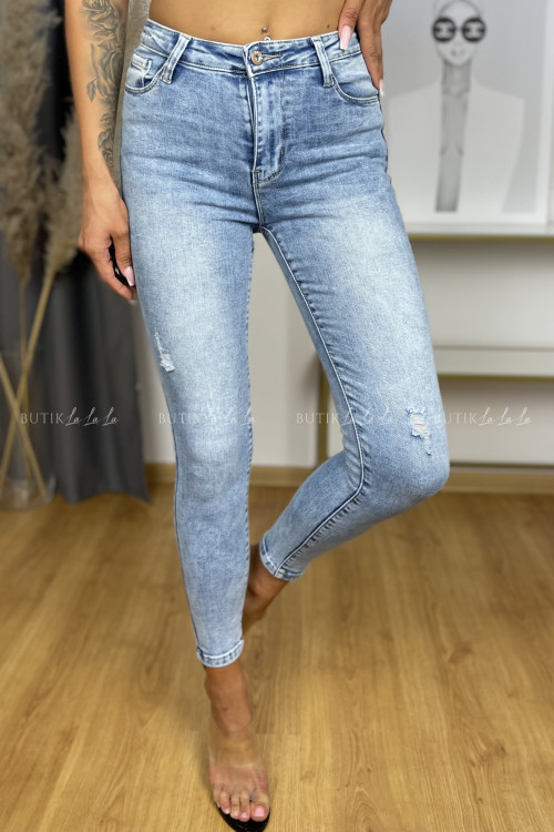M\u00f6tivi Dopasowane jeansy jasnoszary W stylu casual Moda Jeansy Dopasowane jeansy Mötivi 