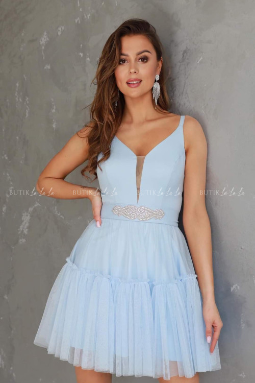 Sukienka mini błękitna Lesley