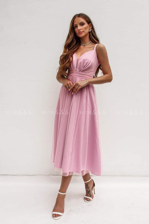 Sukienka tiulowa pudrowa Safira