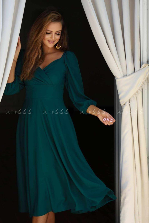 sukienka butelkowa zieleń midi Naomar