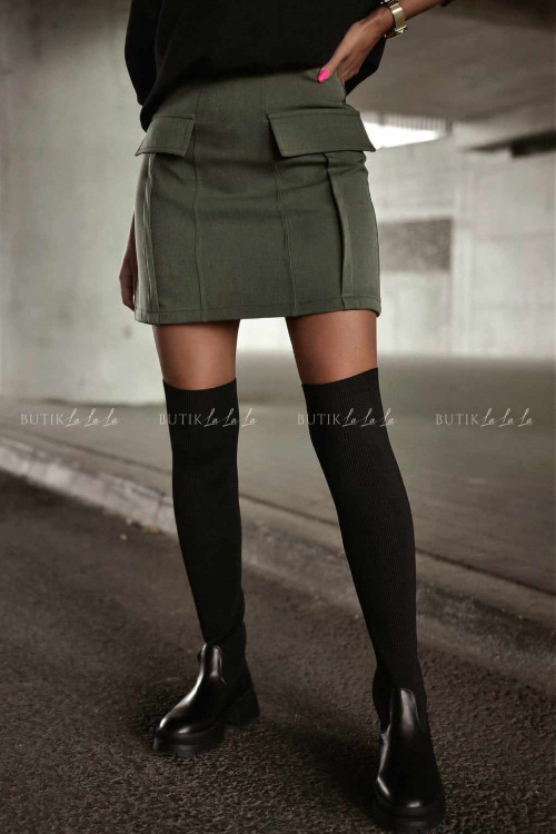 Spódnica mini khaki Soled