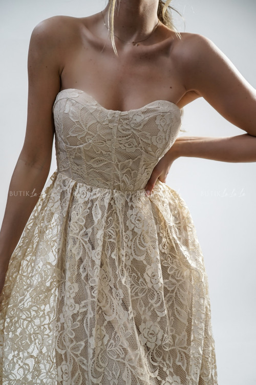 Sukienka koronkowa kremowa Monroe