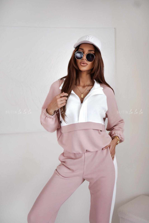 Komplet bawełniany różowo biały Merlos 1