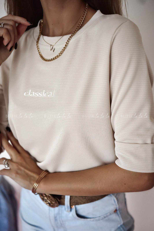 Bluzka beżowa Classical 2