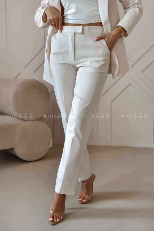 Spodnie materiałowe beżowe Cessary