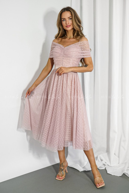 Sukienka tiulowa beżowa Medison 1