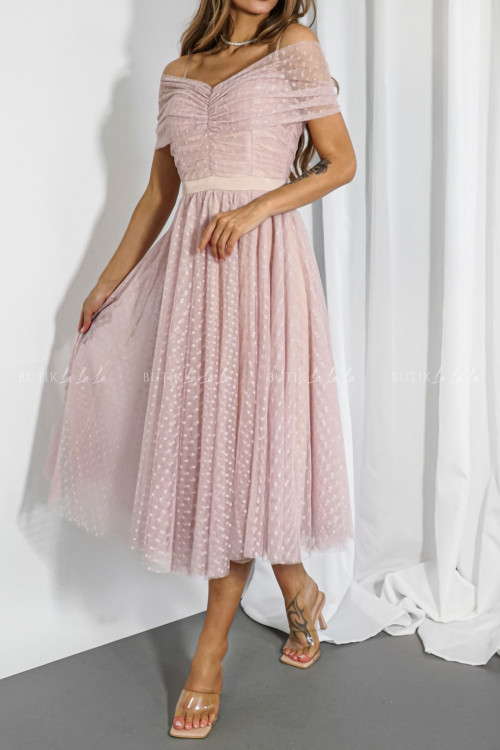 Sukienka tiulowa beżowa Medison 2