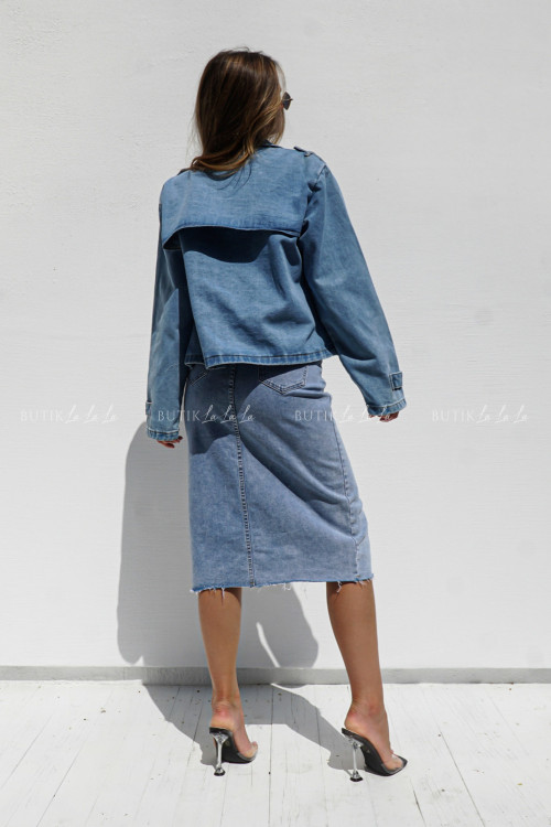 Kurtka jeansowa jasna Perla 3