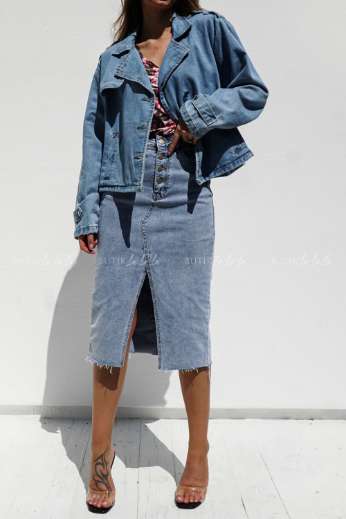 Kurtka jeansowa jasna Perla 6