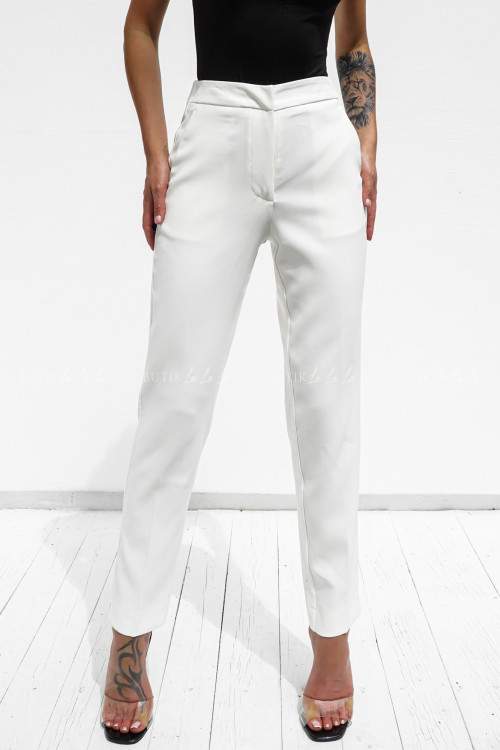 Spodnie materiałowe białe Hosos